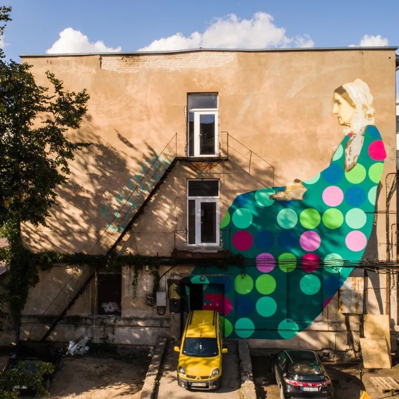 „Festivalio motina“, Linas Kaziulionis. Vieta: Open gallery, naudoti dažai: Vivacolor Hansa Sokkel